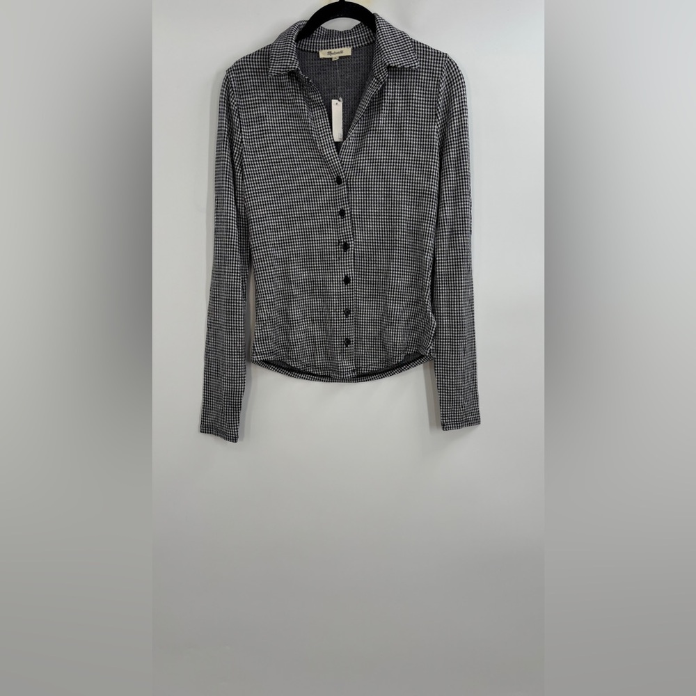 Madewell Camp Long-Sleeve Top in Gingham - Picture 5 of 5